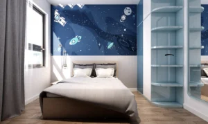 Sơn phòng ngủ nhà mái Mansard