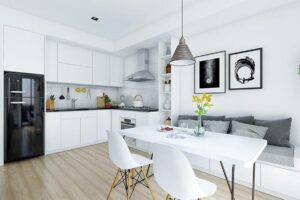 Nhà Bếp Sơn Màu Trung Tính