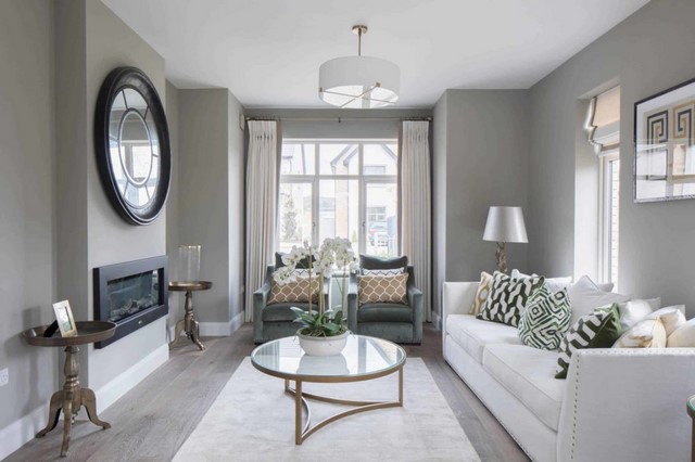 Sơn Phòng Khách Màu Trắng Xám 