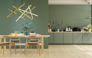 Sơn Nhà Bếp Màu Xanh Rêu