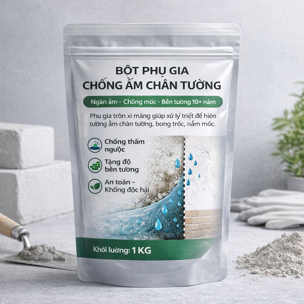 bột phụ gia chống ẩm chân tường VTHOME