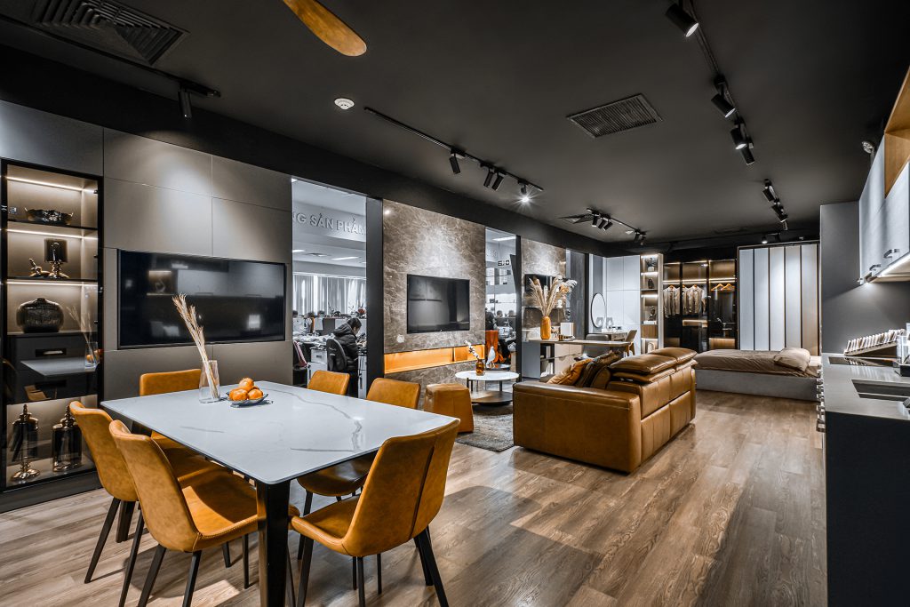 sơn showroom nội thất trọn gói